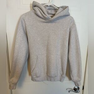 Heather grey Aritzia TNA cozy fleece hoodie